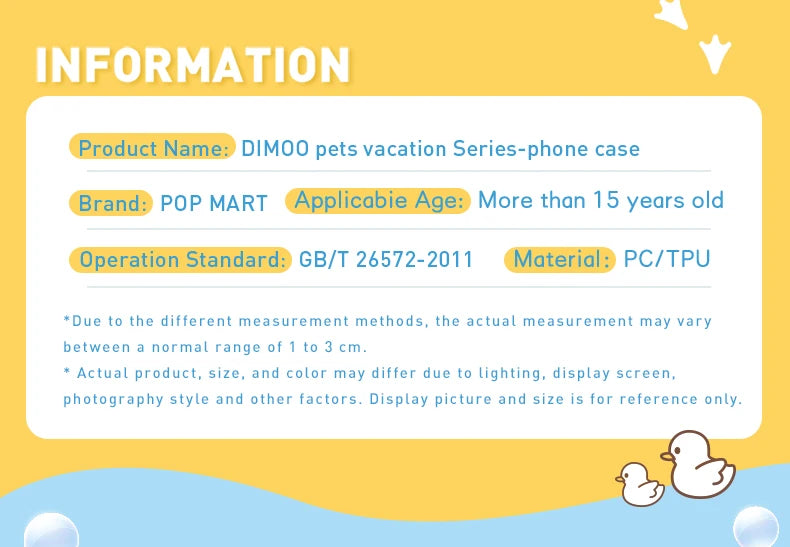 POP MART DIMOO Pets Vacation Series-phone case for iphone12,iphone12pro,iphone12pro max, iphone13,iphone13 pro,iphone13 pro max