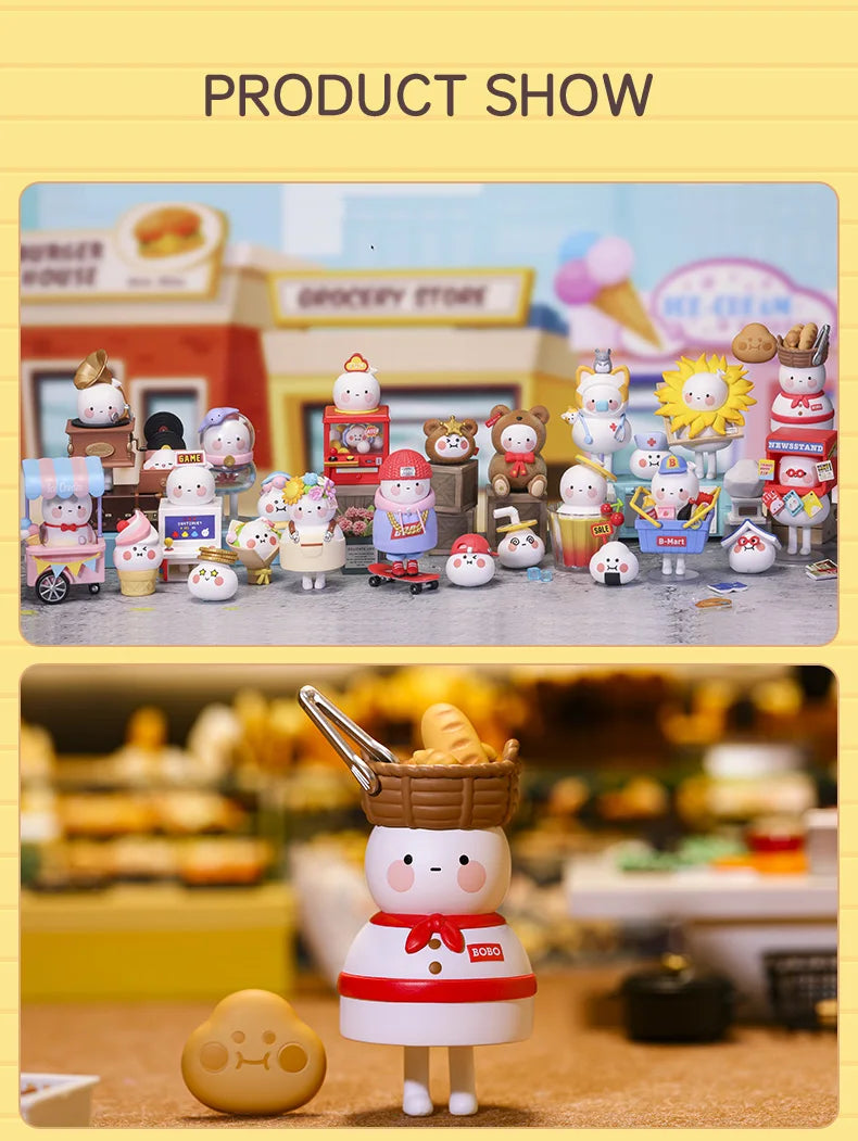 POP MART BOBO & COCO A Little Store Series Blind Box 1PC/12PC Toys Figure Action Birthday Gift Kid Toy Mystery Box