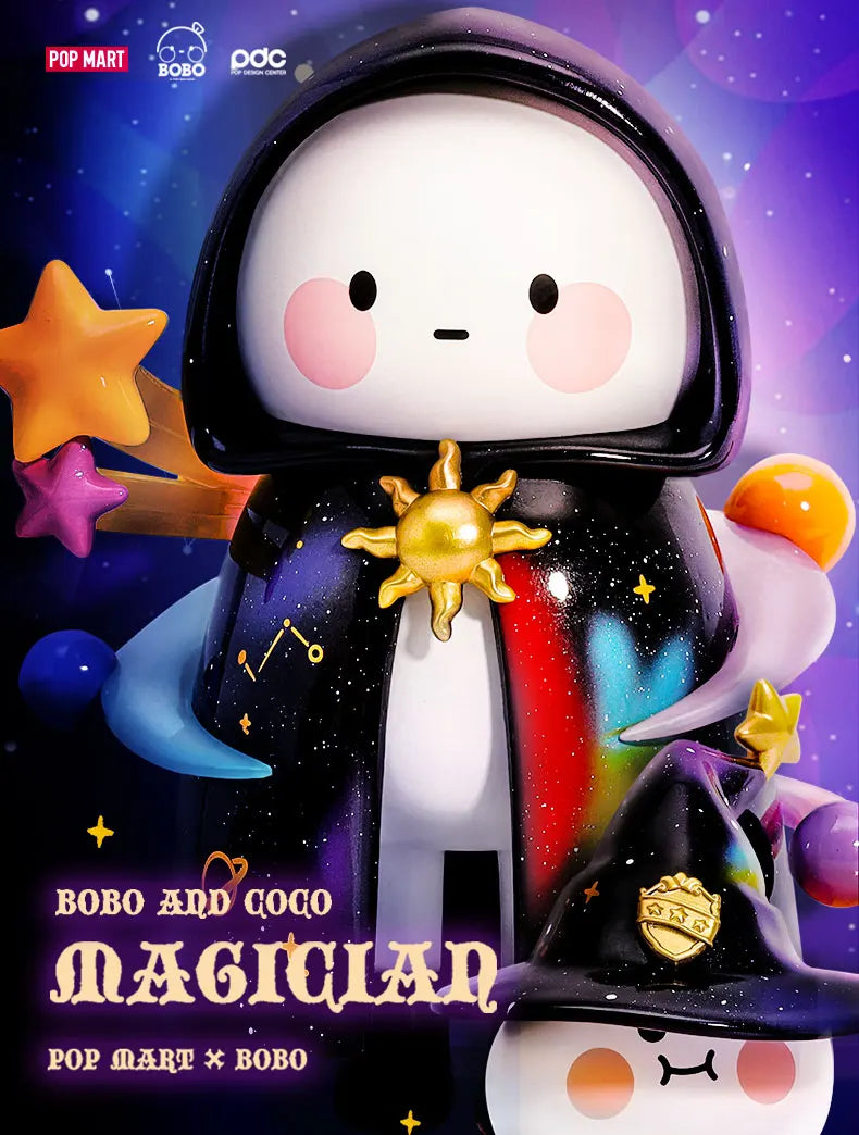 POP MART BOBO and COCO Magician Figurine Collectible Cute Action Kawaii Gift Kid Plastic Toys Figure