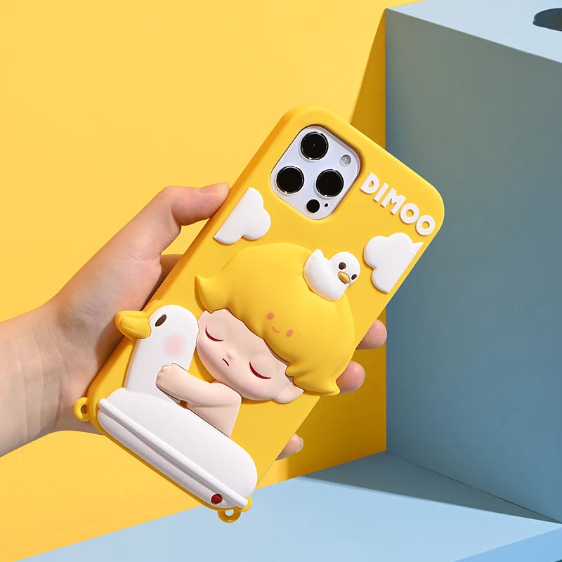 POP MART DIMOO Pets Vacation Series-phone case for iphone12,iphone12pro,iphone12pro max, iphone13,iphone13 pro,iphone13 pro max