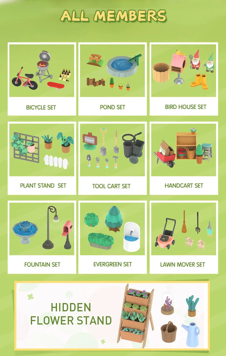 POP MART COUNTRYARD ELF Series Mystery Box 1PC/9PCS Figurine Blind Box Birthday Gift Animal Toys Action Figures