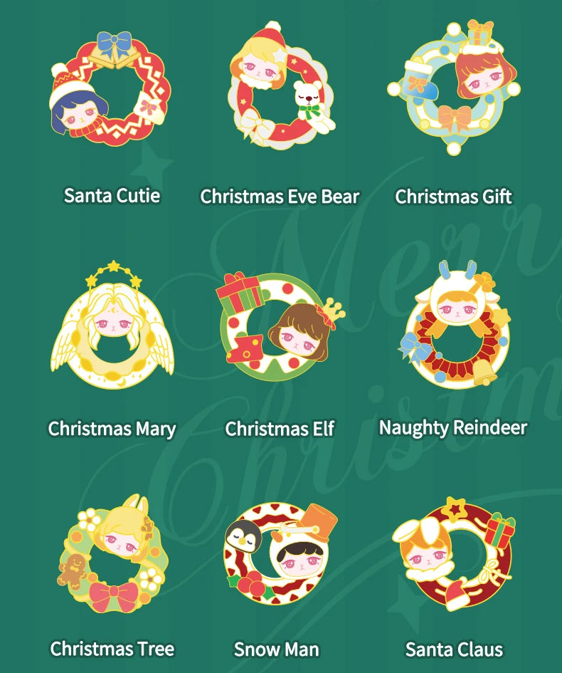 POP MART BUNNY Bunny Christmas Series Blind Box Badge 1PC/9PC Gift for Christmas