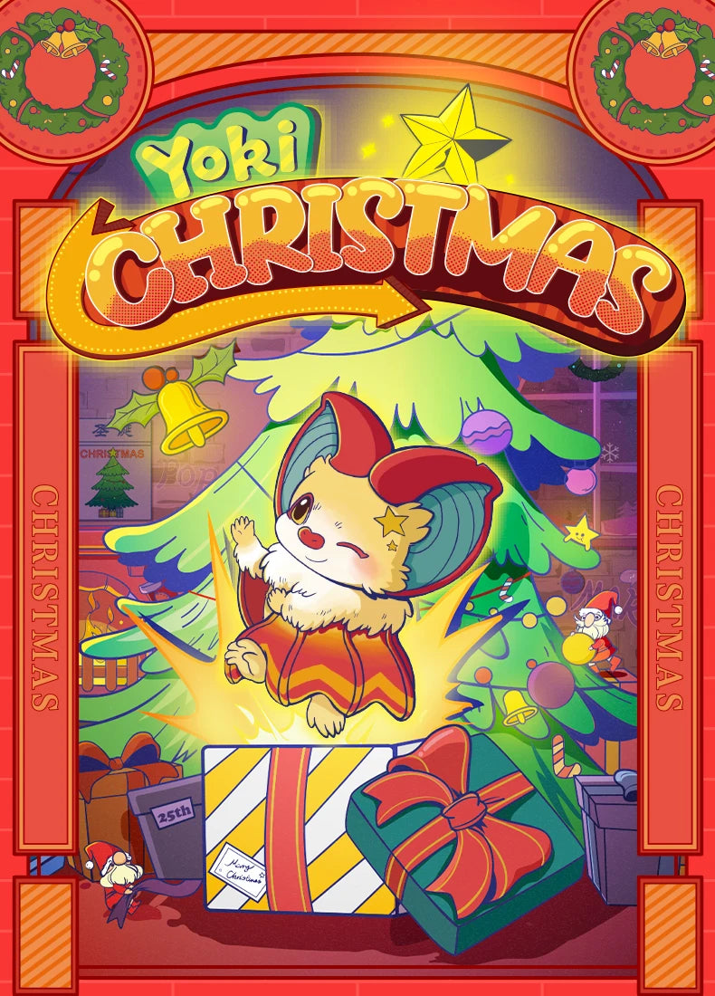 POP MAR Yoki Christmas Series Series Mystery Box 1PC/12PCS Blind Box Action Figure Cute Toy