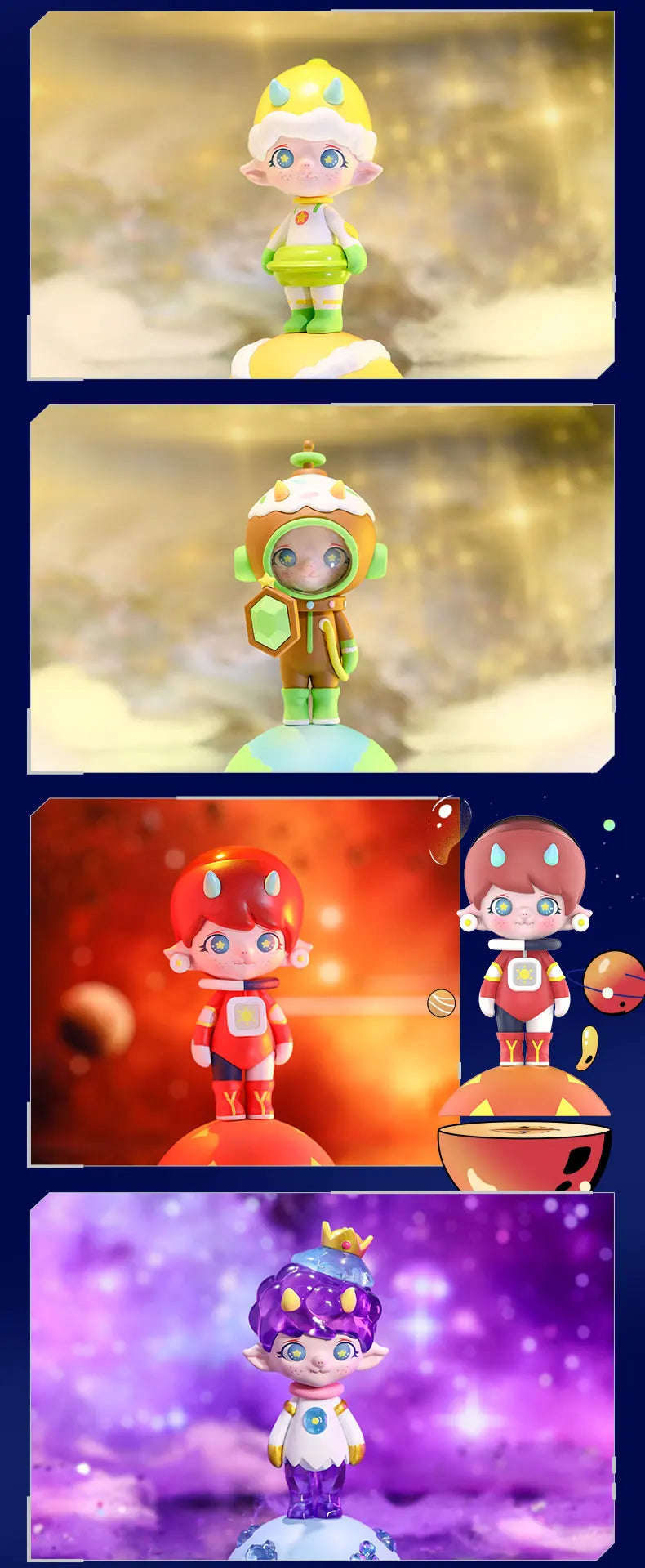 POP MART Zoe Fruit Planet Series Random Blind Box Toys Figure Collectable Cute Kid Kawaii Figure ActionToy