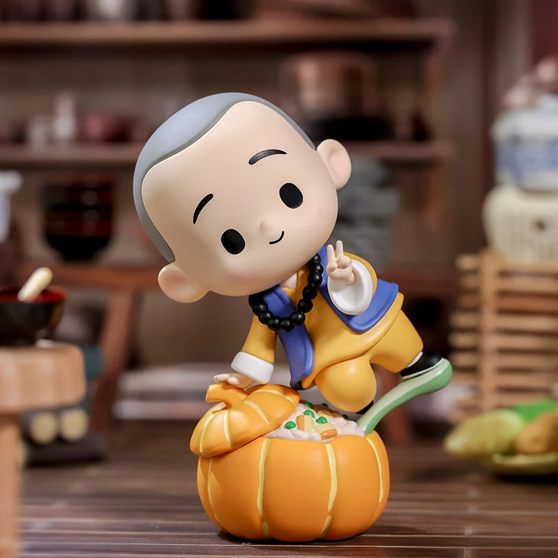 POP MART The Little Monk Yichan Chinese Delicacy Series Blind Box Collectible Cute Action Kawaii Toy Figures