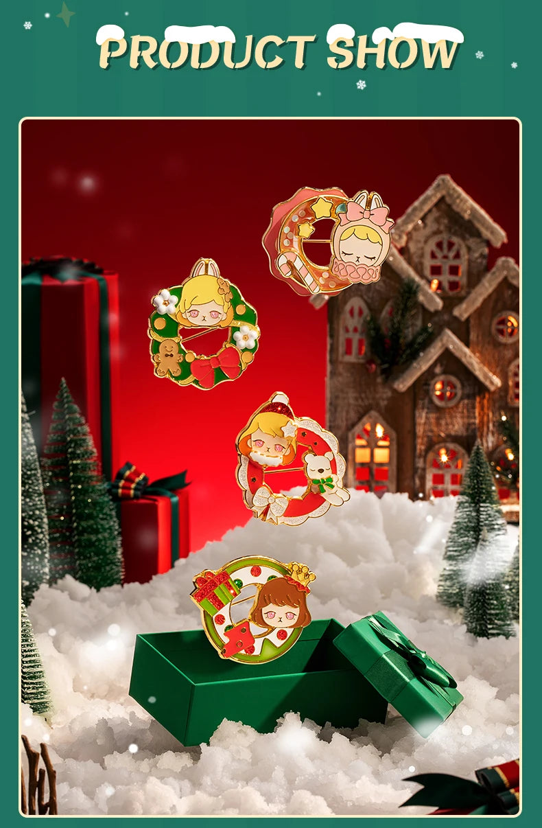 POP MART BUNNY Bunny Christmas Series Blind Box Badge 1PC/9PC Gift for Christmas