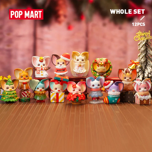 POP MAR Yoki Christmas Series Series Mystery Box 1PC/12PCS Blind Box Action Figure Cute Toy