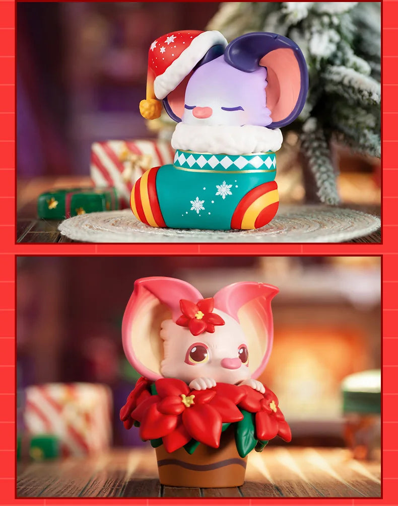 POP MAR Yoki Christmas Series Series Mystery Box 1PC/12PCS Blind Box Action Figure Cute Toy