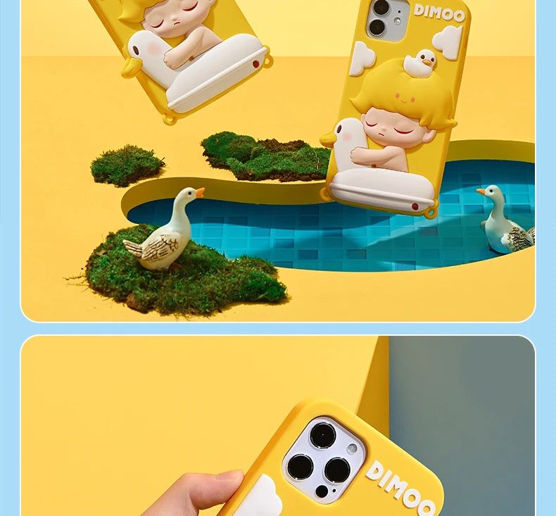 POP MART DIMOO Pets Vacation Series-phone case for iphone12,iphone12pro,iphone12pro max, iphone13,iphone13 pro,iphone13 pro max