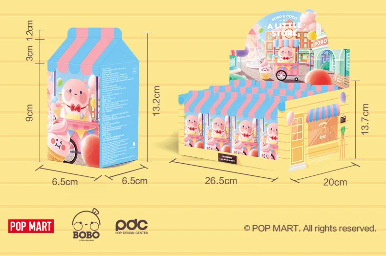 POP MART BOBO & COCO A Little Store Series Blind Box 1PC/12PC Toys Figure Action Birthday Gift Kid Toy Mystery Box