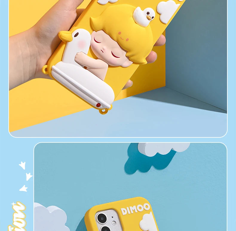 POP MART DIMOO Pets Vacation Series-phone case for iphone12,iphone12pro,iphone12pro max, iphone13,iphone13 pro,iphone13 pro max