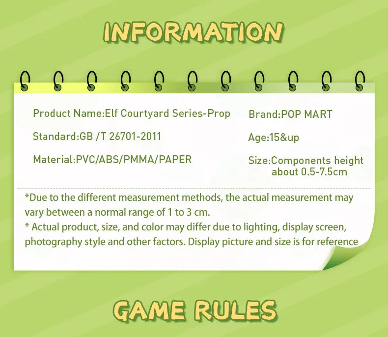 POP MART COUNTRYARD ELF Series Mystery Box 1PC/9PCS Figurine Blind Box Birthday Gift Animal Toys Action Figures