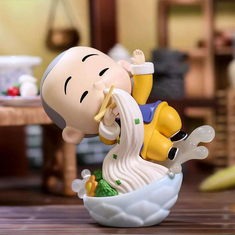 POP MART The Little Monk Yichan Chinese Delicacy Series Blind Box Collectible Cute Action Kawaii Toy Figures