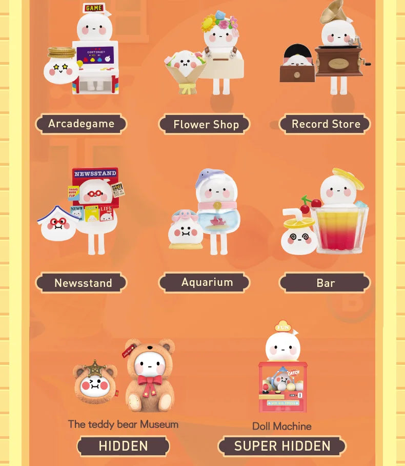 POP MART BOBO & COCO A Little Store Series Blind Box 1PC/12PC Toys Figure Action Birthday Gift Kid Toy Mystery Box