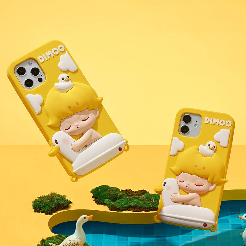 POP MART DIMOO Pets Vacation Series-phone case for iphone12,iphone12pro,iphone12pro max, iphone13,iphone13 pro,iphone13 pro max