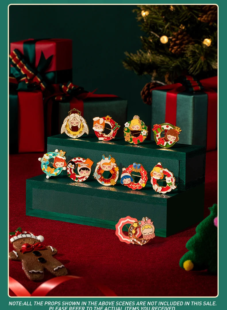 POP MART BUNNY Bunny Christmas Series Blind Box Badge 1PC/9PC Gift for Christmas