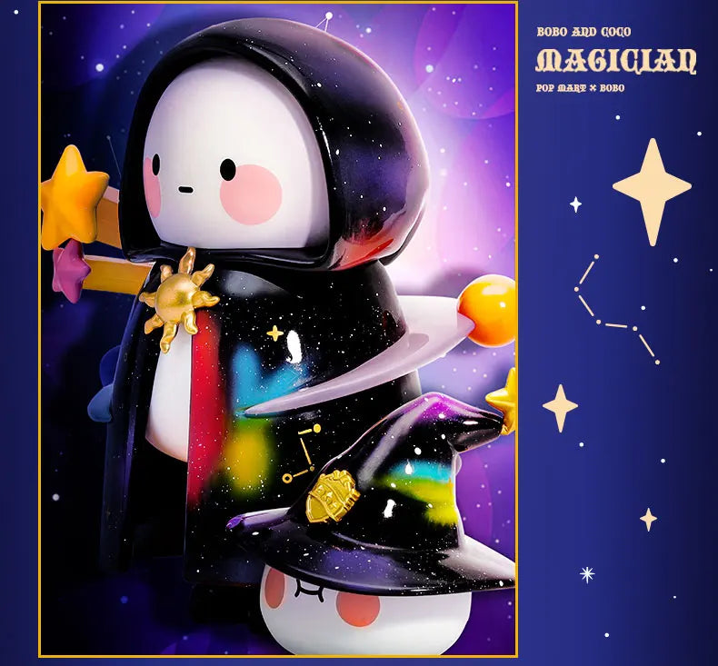 POP MART BOBO and COCO Magician Figurine Collectible Cute Action Kawaii Gift Kid Plastic Toys Figure