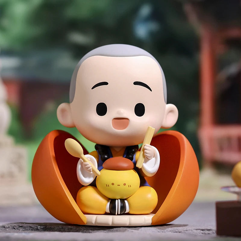 POP MART The Little Monk Yichan Chinese Delicacy Series Blind Box Collectible Cute Action Kawaii Toy Figures