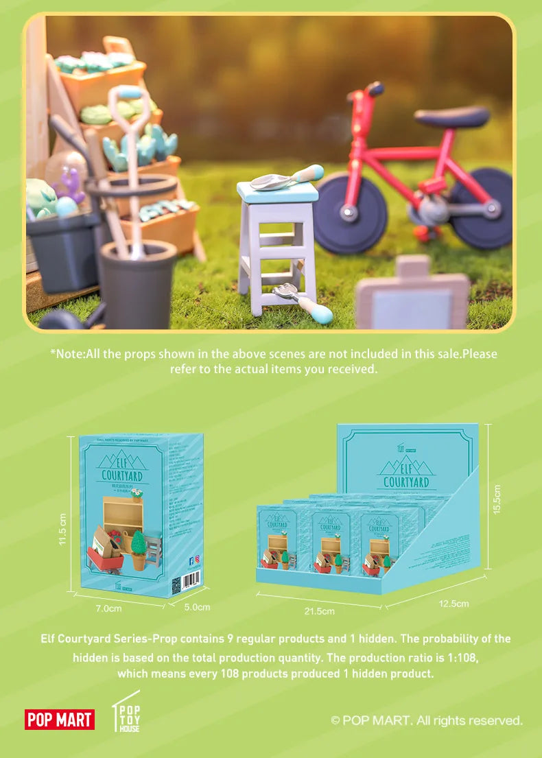 POP MART COUNTRYARD ELF Series Mystery Box 1PC/9PCS Figurine Blind Box Birthday Gift Animal Toys Action Figures