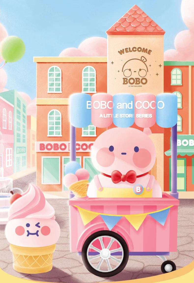 POP MART BOBO & COCO A Little Store Series Blind Box 1PC/12PC Toys Figure Action Birthday Gift Kid Toy Mystery Box