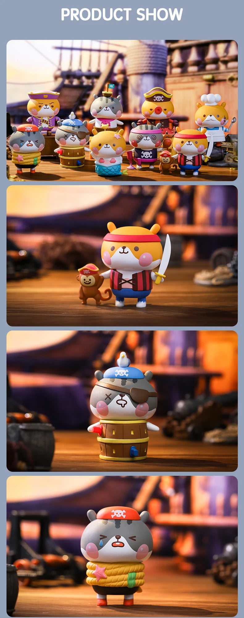 POP MART chewyhams pirate series Toys figure Action Figure Birthday Gift Kid Toy free shipping