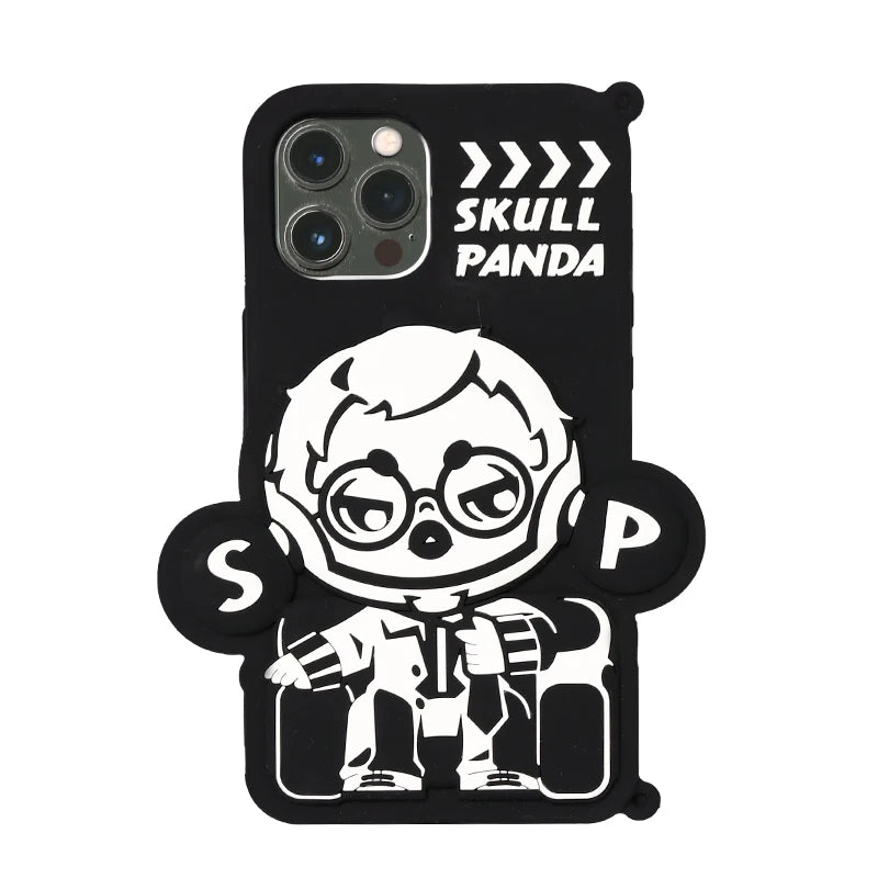 POP MART SKULLPANDA Action Cut Series Phone Case Cool Director for iPhone 12 and 12 Pro 12Pro Max