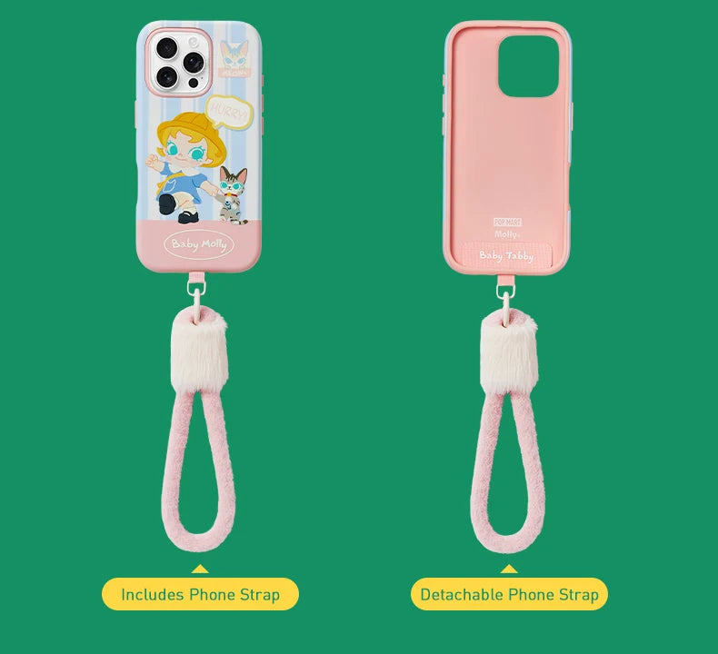 POP MART Baby Molly & Baby Tabby Series-Phone Case For iPhone 16 Pro / 16 Pro Max