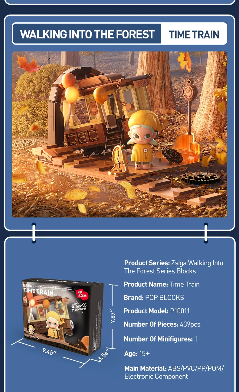 POP MART Zsiga Walking Into The Forest Series Block Figures POPMART Block Limited to 2Pcs per Order