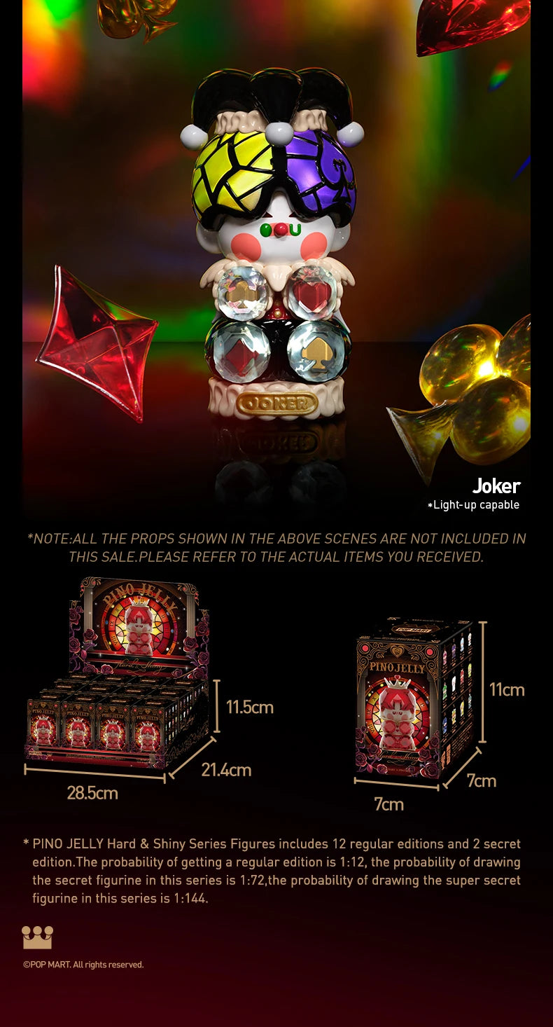 POP MART PINO JELLY Hard & Shiny Series Figures 1PC/12PCS Blind Box POPMART