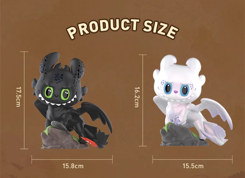POP MART THE MONSTERS - How to Train Your Dragon 200% Figurine POPMART Action Figure Toothless Light Fury