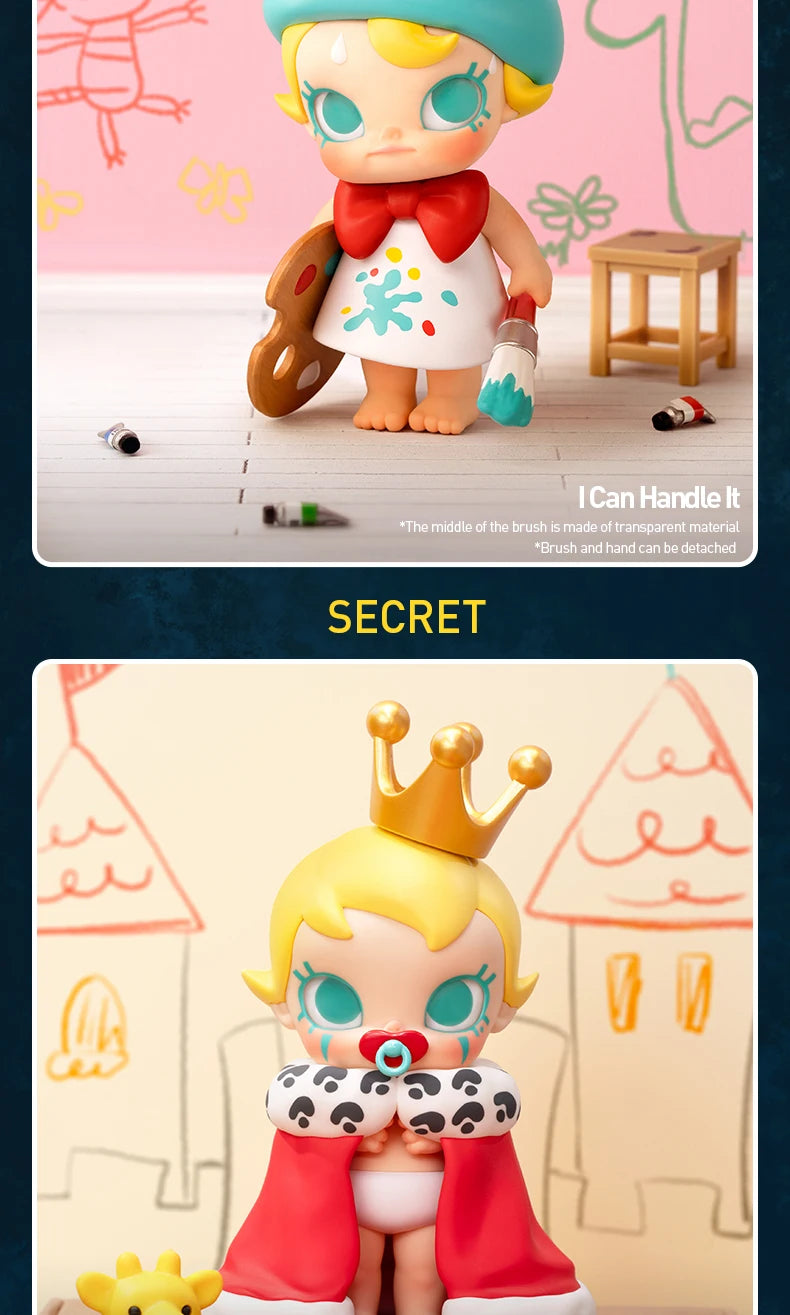 POP MART Baby Molly When I was Three! Series Mystery Box by Kenny Wong 1PC/12PCS POPMART Blind Box Action Figure Cute Toy