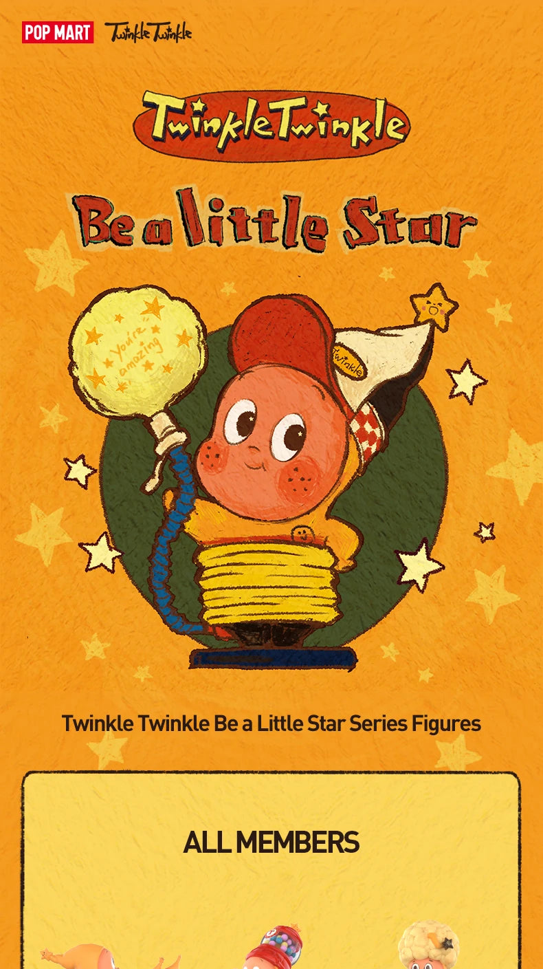 POP MART Twinkle Twinkle Be a Little Star Series Figures 1PC/12PCS Blind Box POPMART