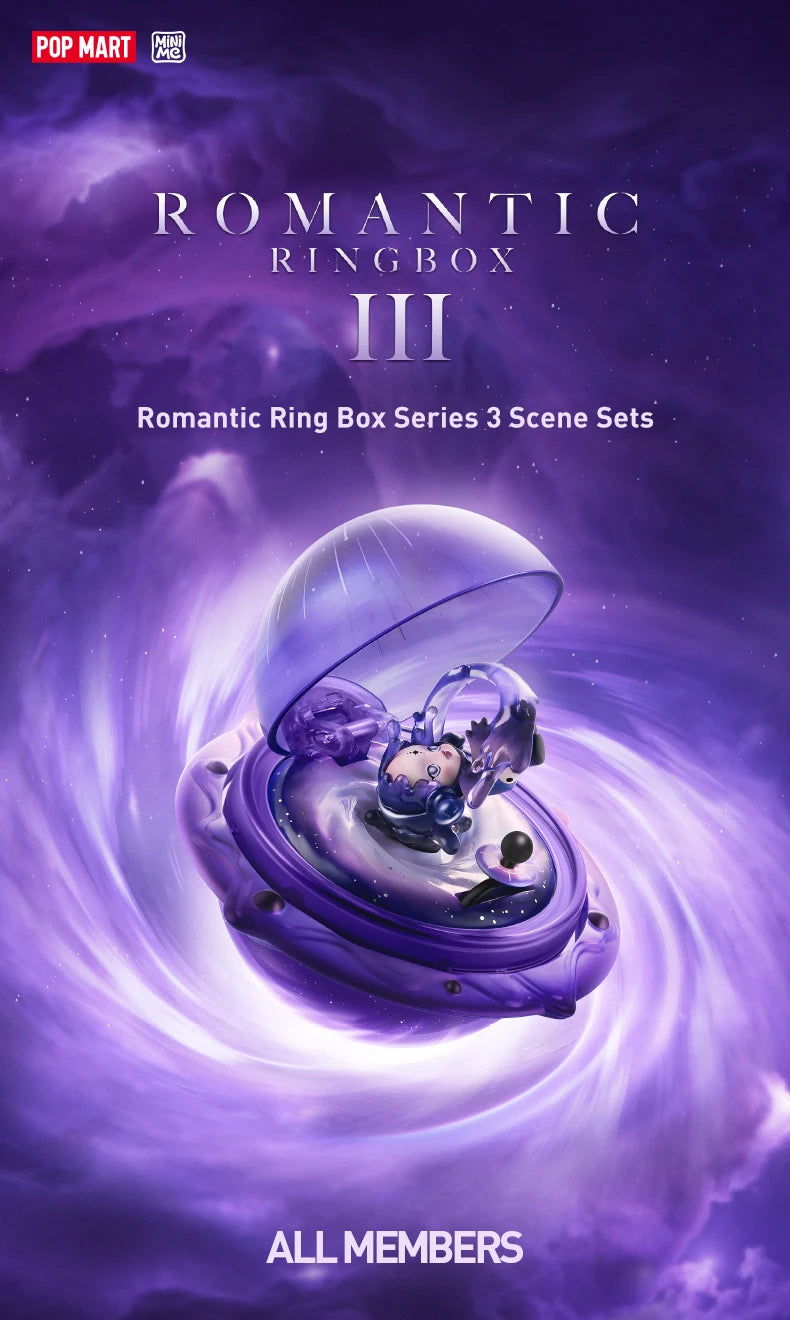 POP MART Romantic Ring Box Series 3 Scene Sets Mystery Box 1PC/10PCS POPMART Blind Box Cute Collectible Art Toy