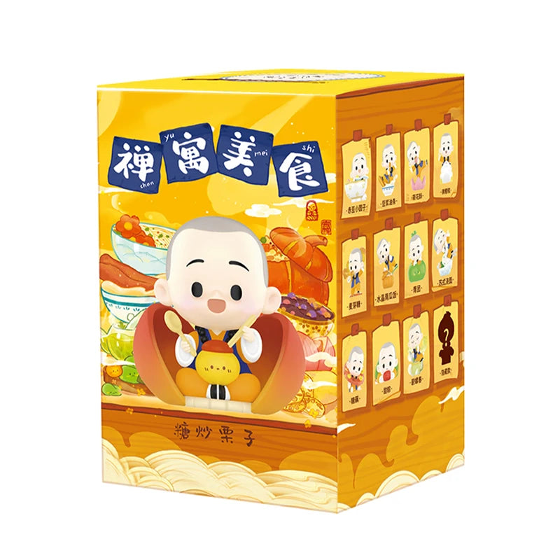 POP MART The Little Monk Yichan Chinese Delicacy Series Blind Box Collectible Cute Action Kawaii Toy Figures
