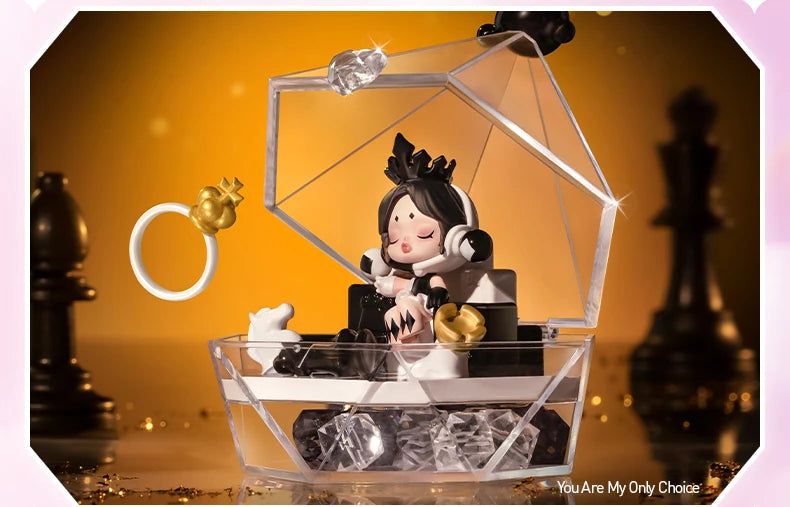 POP MART Wishes at Your Fingertips Series Scene Set Mystery Box 1PC/8PCS POPMART Blind Box Skullpanda Dimoo Labubu Romantic Ring