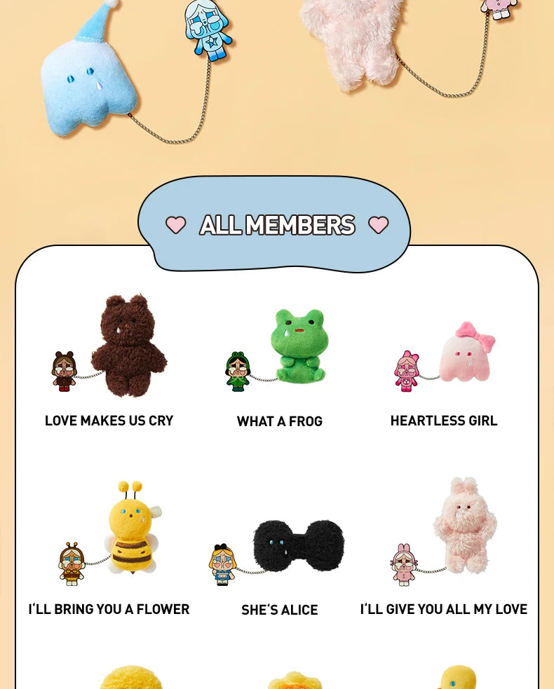 POP MART CRYBABY Crying Again Series - Plush Badge Blind Box 1PC/12PCS POPMART Bind Box