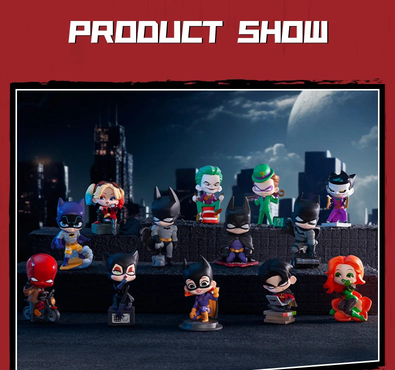POP MART DC Gotham City Series Mystery Box 1PC/12PCS Blind Box POPMART Action Figure BATMAN HARLY QUINN JOKER JUSTICE LEAGUE
