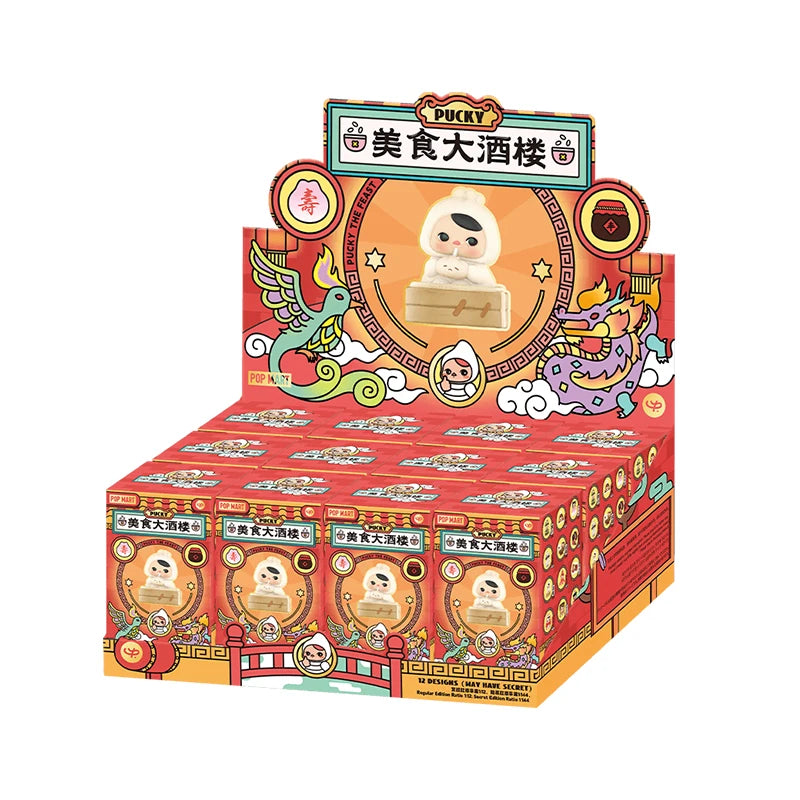 POP MART PUCKY The Feast Series Blind Box by Pucky 1PC/12PCS POPMART Mystery Box Cute Toy Action Figure