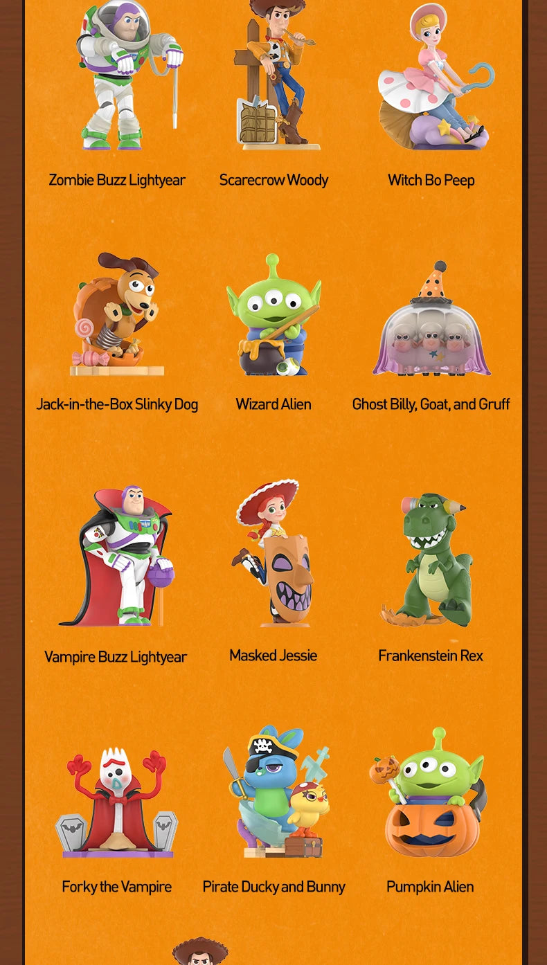 POP MART Pixar Spooky Night Series Figures Mystery Box 1PC/12PCS POPMART Blind Box Figure