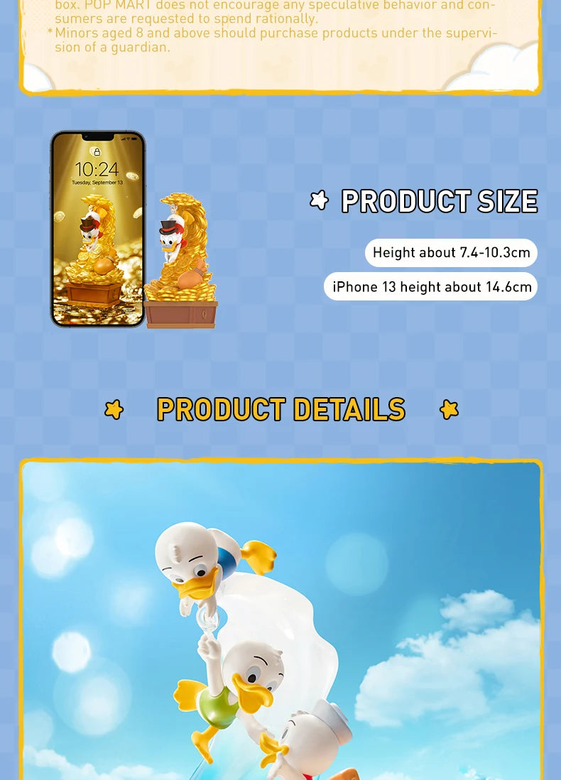 POP MART The Wonderful Dreams of Mickey and His Friends Series Scene Mystery Box 1PC/8PCS POPMART Blind Box Disney Action Figure