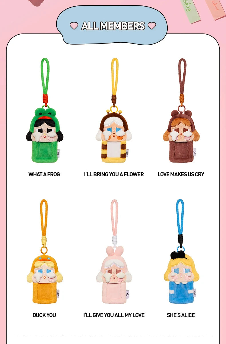 POP MART CRYBABY Crying Again Series - Plush Card Holder Blind Box 1PC/6PCS