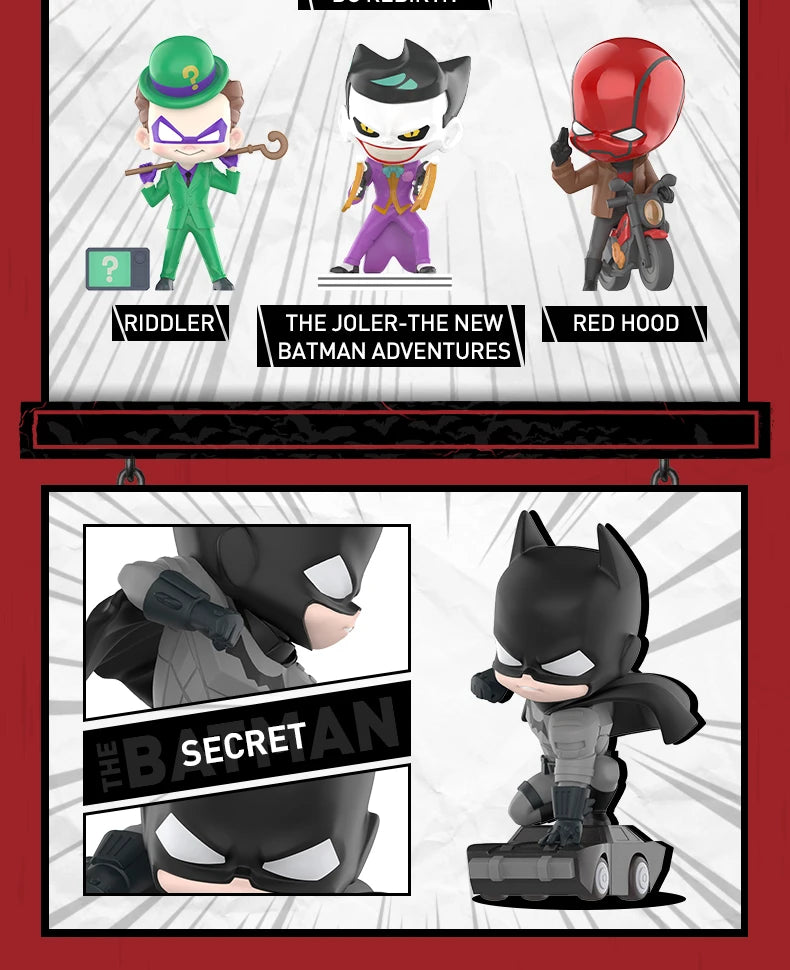 POP MART DC Gotham City Series Mystery Box 1PC/12PCS Blind Box POPMART Action Figure BATMAN HARLY QUINN JOKER JUSTICE LEAGUE