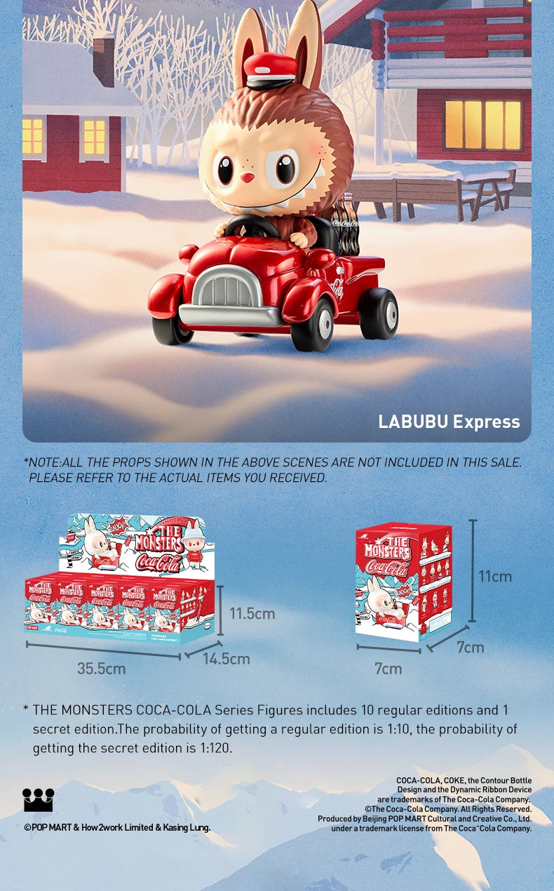 POP MART THE MONSTERS COCA-COLA Series Figures 1PC/10PCS POPMART LABUBU Blind Box