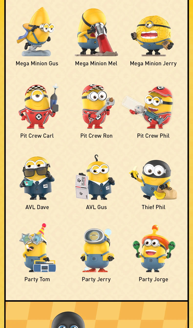 POP MART Universal Despicable Me 4 Series Mystery Box 1PC/12PCS POPMART Minions Blind Box Action Figure Cute Toy Birthday Gift