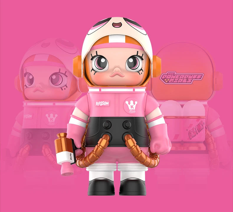 POP MART MEGA SPACE MOLLY 400%+100% THE POWERPUFF GIRLS Blossom Limited Edition