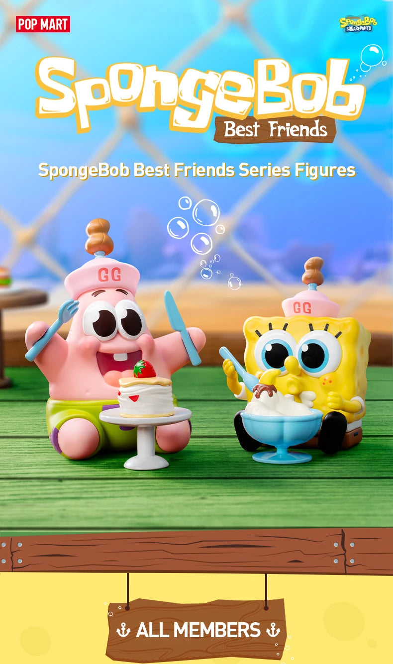 POP MART SpongeBob Best Friends Series Figures 1PC/12PCS Blind Box POPMART