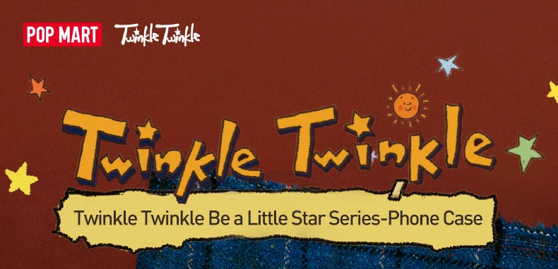 POP MART Twinkle Twinkle Be a Little Star Series-Phone Case for iPhone 15 Pro Max/ 16 Pro/ 16 Pro Max