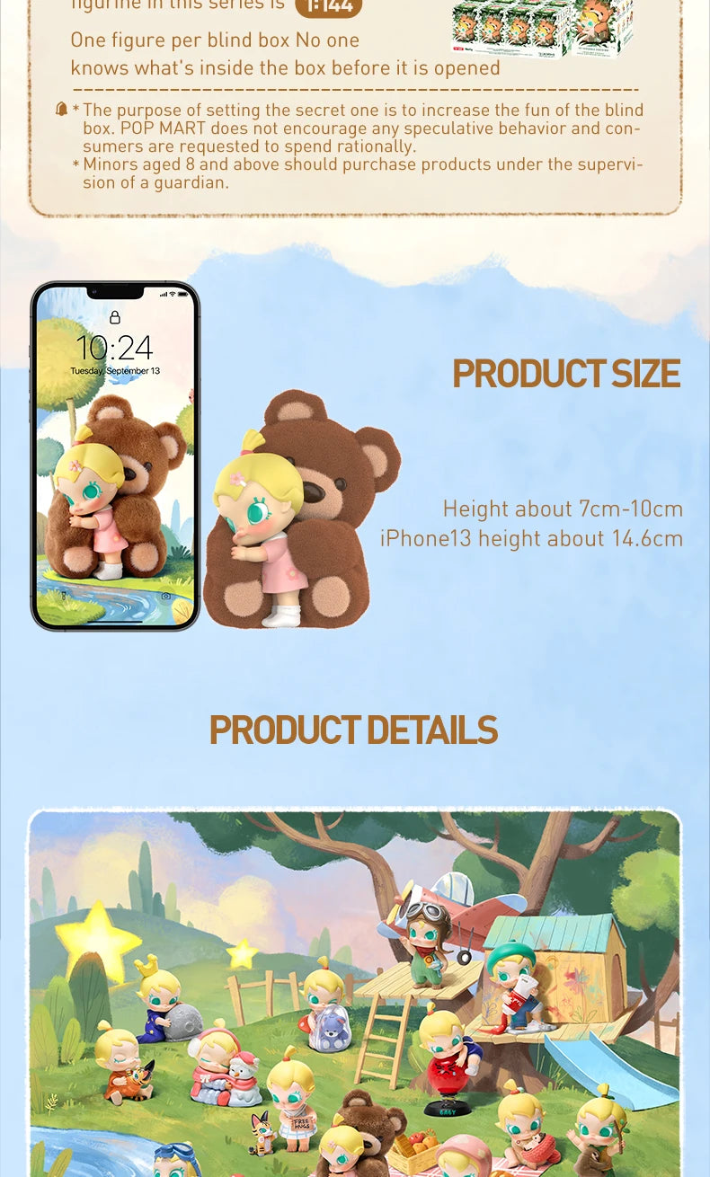 POP MART Baby Molly My Huggable Discovery Series Figures 1PC/12PCS Blind Box POPMART