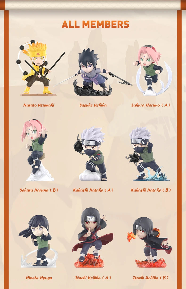 POP MART NARUTO NINKAI TAISEN Series Mystery Box 1PC/12PCS POPMART Blind Box Anime Action Figure