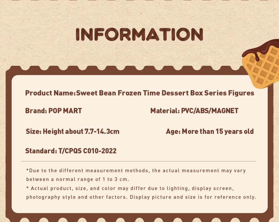 POP MART Sweet Bean Frozen Time Dessert Box Series Figures